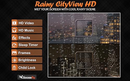 vista da cidade chuvosa grátis HD - chuva romântica durante as férias de natal na sua TV HDR 8k 4k e