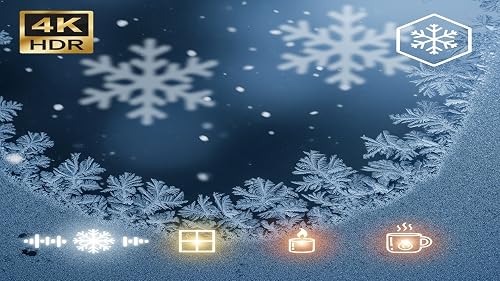 Winter Window Pane 4K: Watch Frost Form and Snow Fall for a Truly Cozy and Calm Holiday Mood – vue 8
