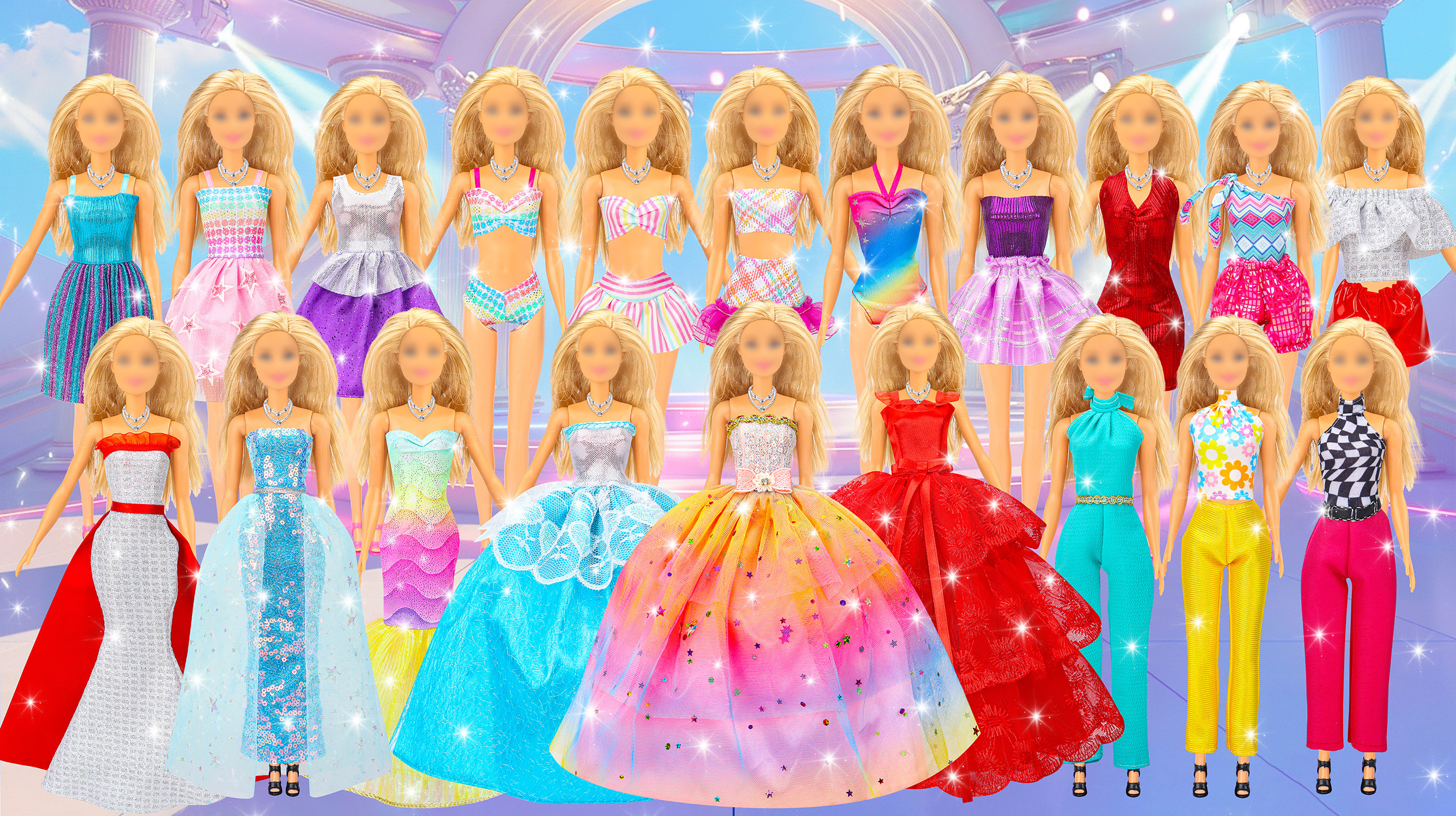 doll dress for ladies Style Shine 110 Pcs Clothes and Accessories 11.5 Inch Doll z supply new light crinkle mini dress