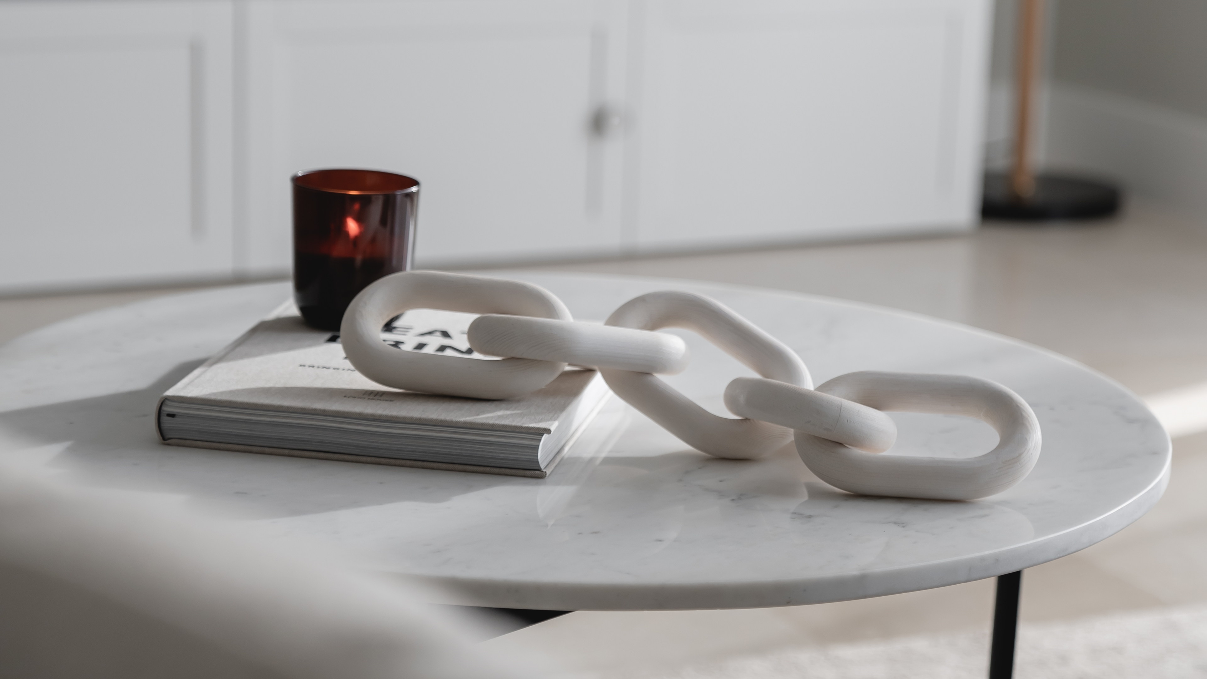 インテリア オブジェ Amazon.com : PEAKOLY Wood Chain Link Decor - White Wooden