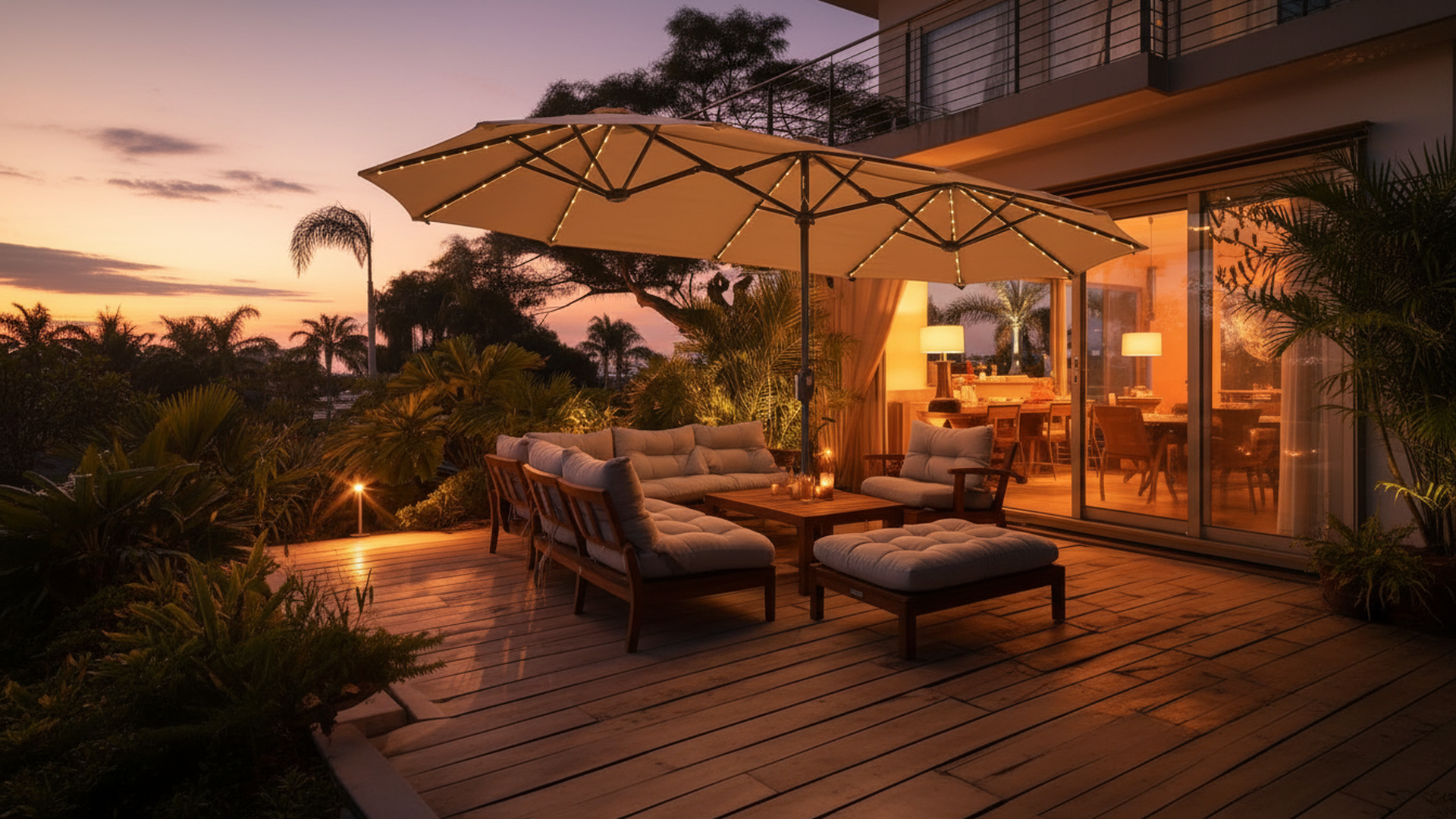 Amazon.com : PHI VILLA 13ft Patio Umbrella with Solar-Powered 120 PCS LED  Color-Changing Lights, Triple-Head Large Rectangle Umbrella Outdoor Patio  for Table with Crank Lift,Grey(No Base) : Patio, Lawn & Garden