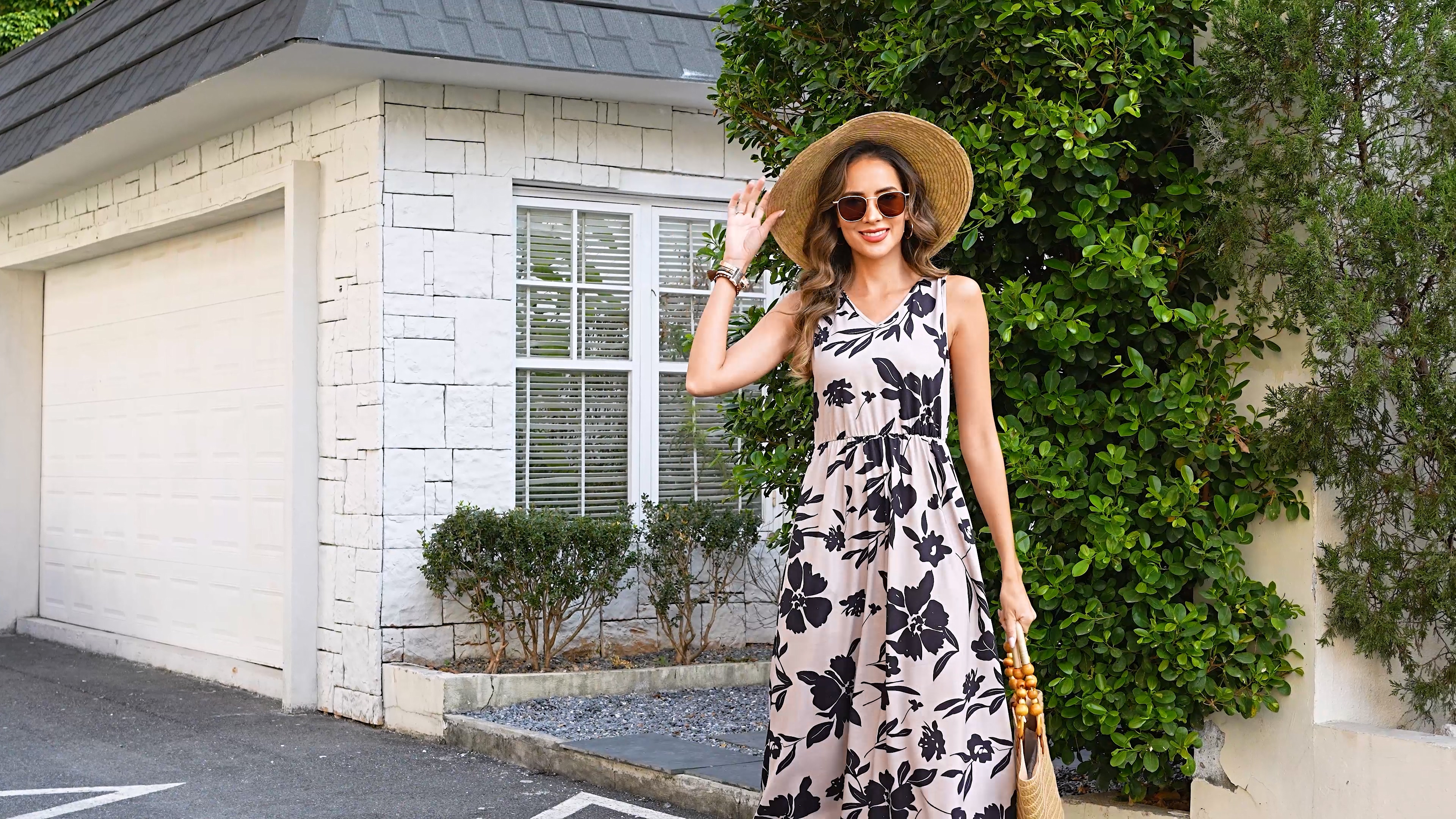 Black Dresses for Women Sleeveless Flowy Midi Dresses for Women