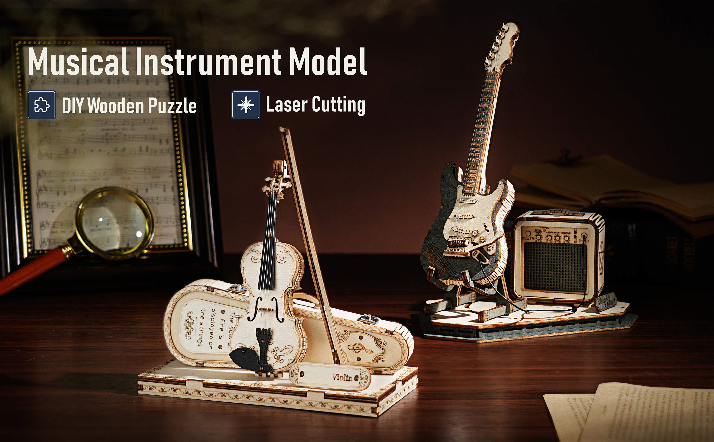 Pianoforte Giocattolo - Kit Modello Meccanico In Legno 3D Di - Foto 2