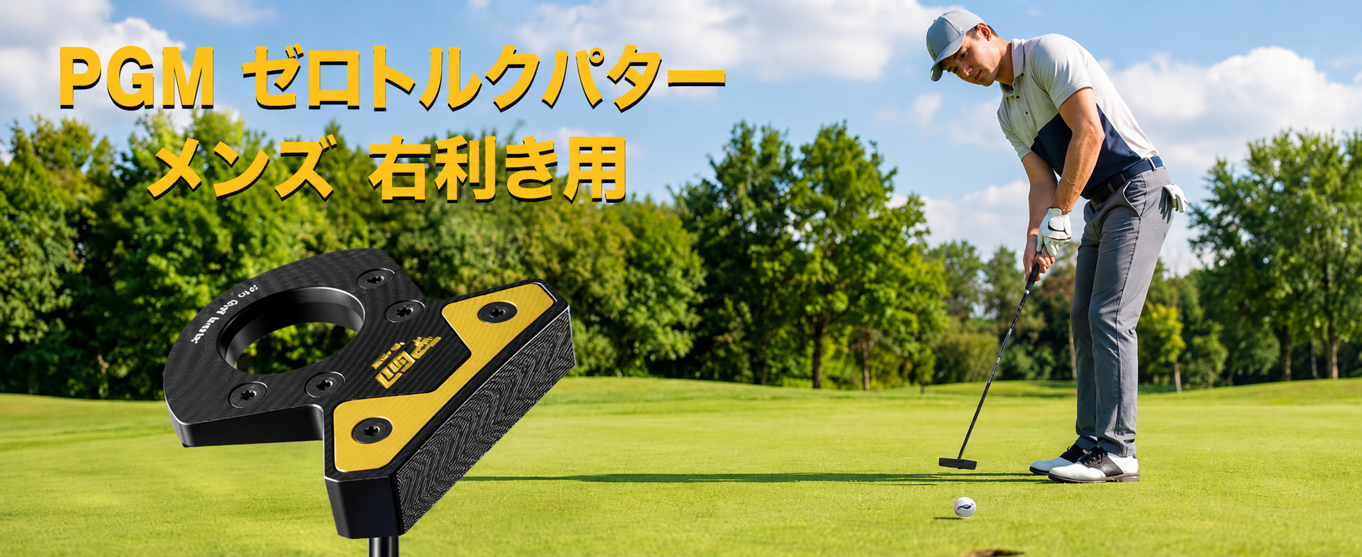 Amazon.co.jp: PGM 33インチ ゼロトルクパター ゴルフパター 右利き用