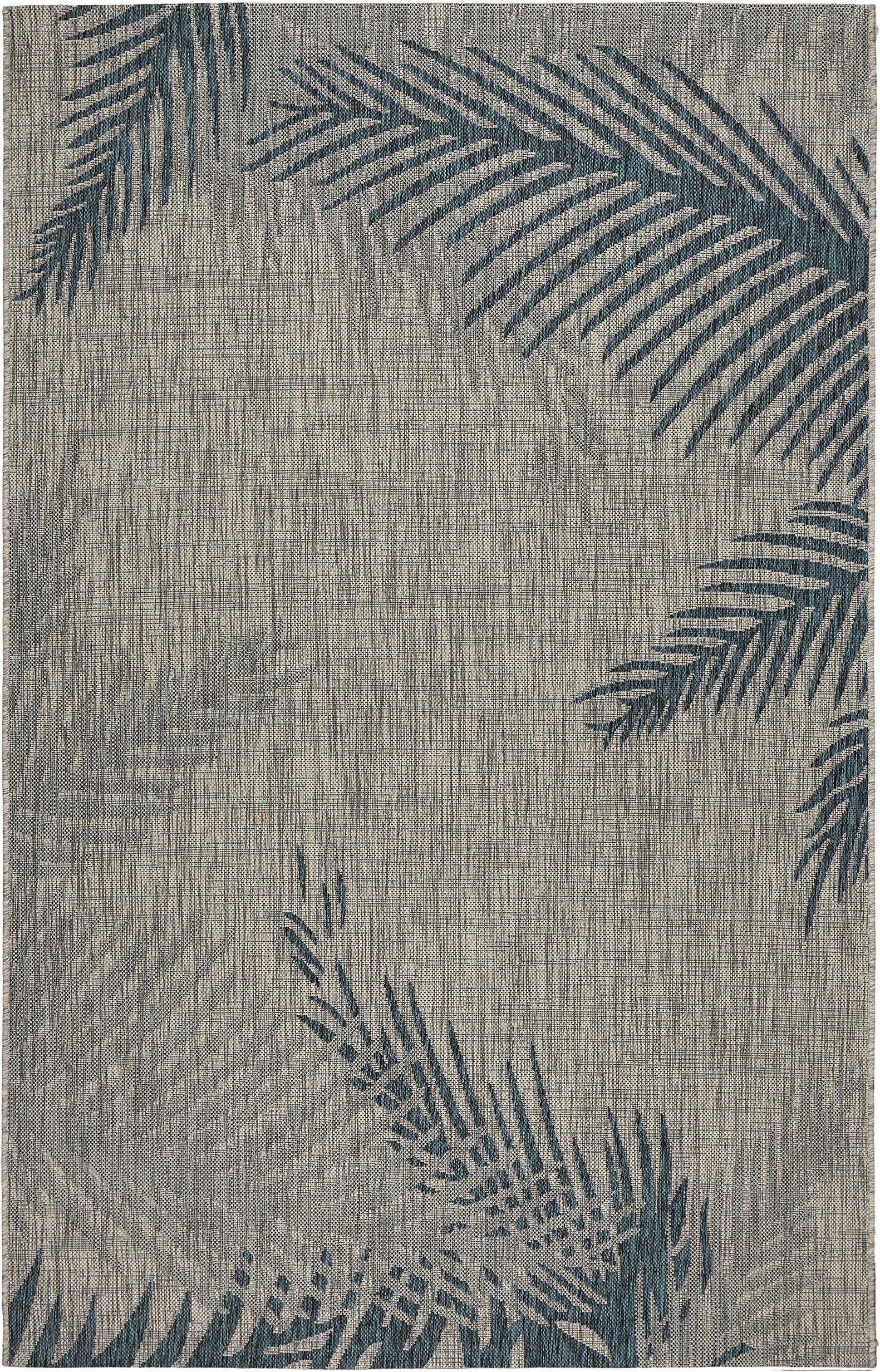 Amazon.com: NEW HOME Tropical Palm Leaves 5'3 x 7'7 Area Rug in Teal ...