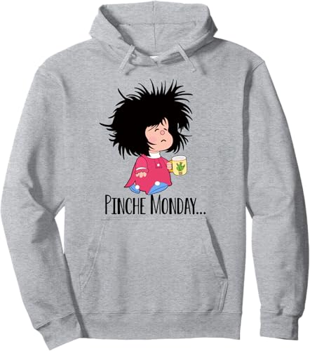 Pinche Monday Funny Sleepy Mafalda - Sudadera con capucha española Gris