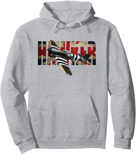 Miniatura 3 de RAF Hawker Typhoon WW2 Fighter Aircraft Pullover Hoodie