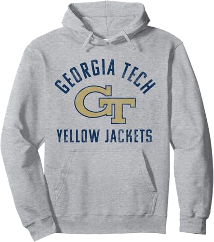 Georgia Tech Yellow Jackets - Sudadera con capucha grande, Gris
