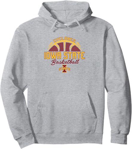 Sudadera con capucha oficial de Iowa State Cyclones Basketball Swish, Gris