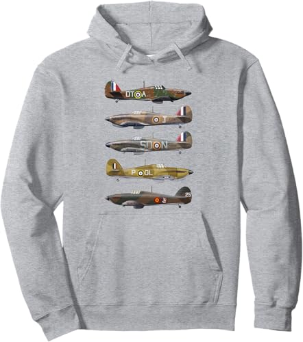 Miniatura 3 de Hawker Hurricane is a British WW2 fighter aircraft Pullover Hoodie