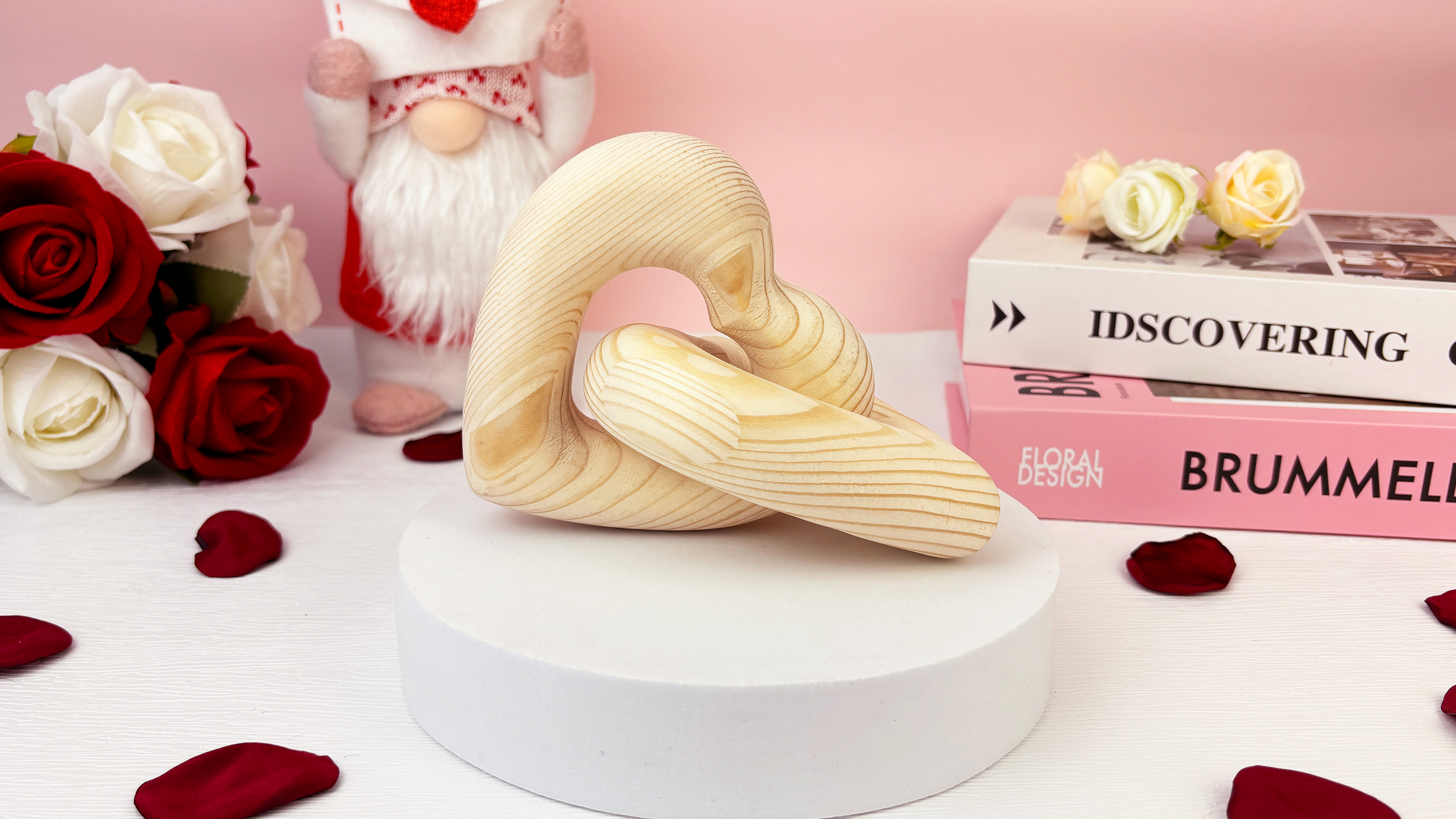 Amazon.com: Valentine Wooden Heart Decor Joined Together Forever