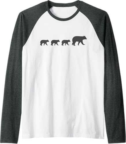 Miniatura 9 de Mama Bear Three Cubs Cute Mothers Day Gift Raglan Baseball Tee Black/White,Dark Heather Grey/White,Navy Blue/White,Royal