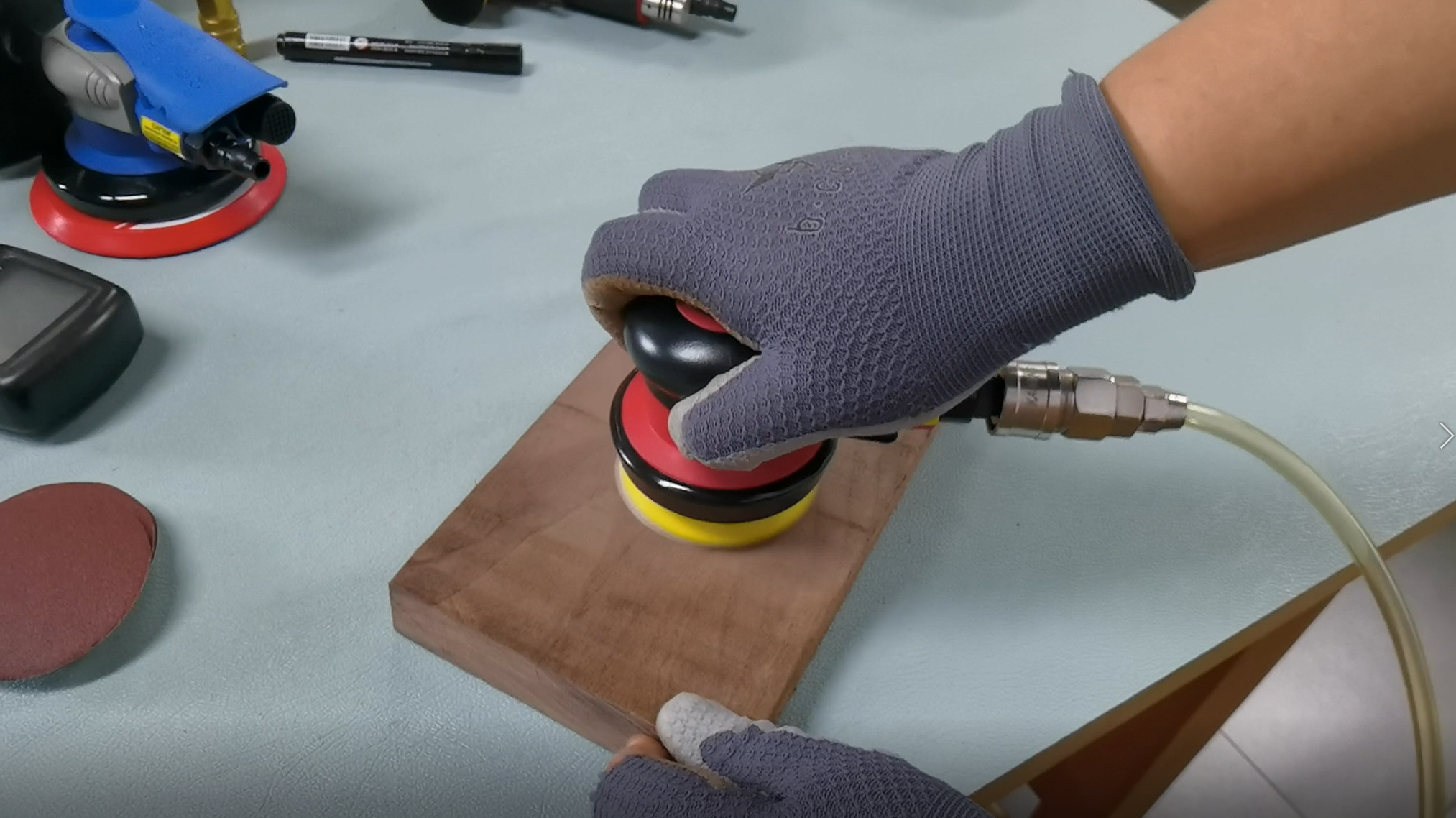 Da Sande Pneumatic Sander 3 Inch Mini DA Air Sander - Pneumatic Dual Action Palm ...