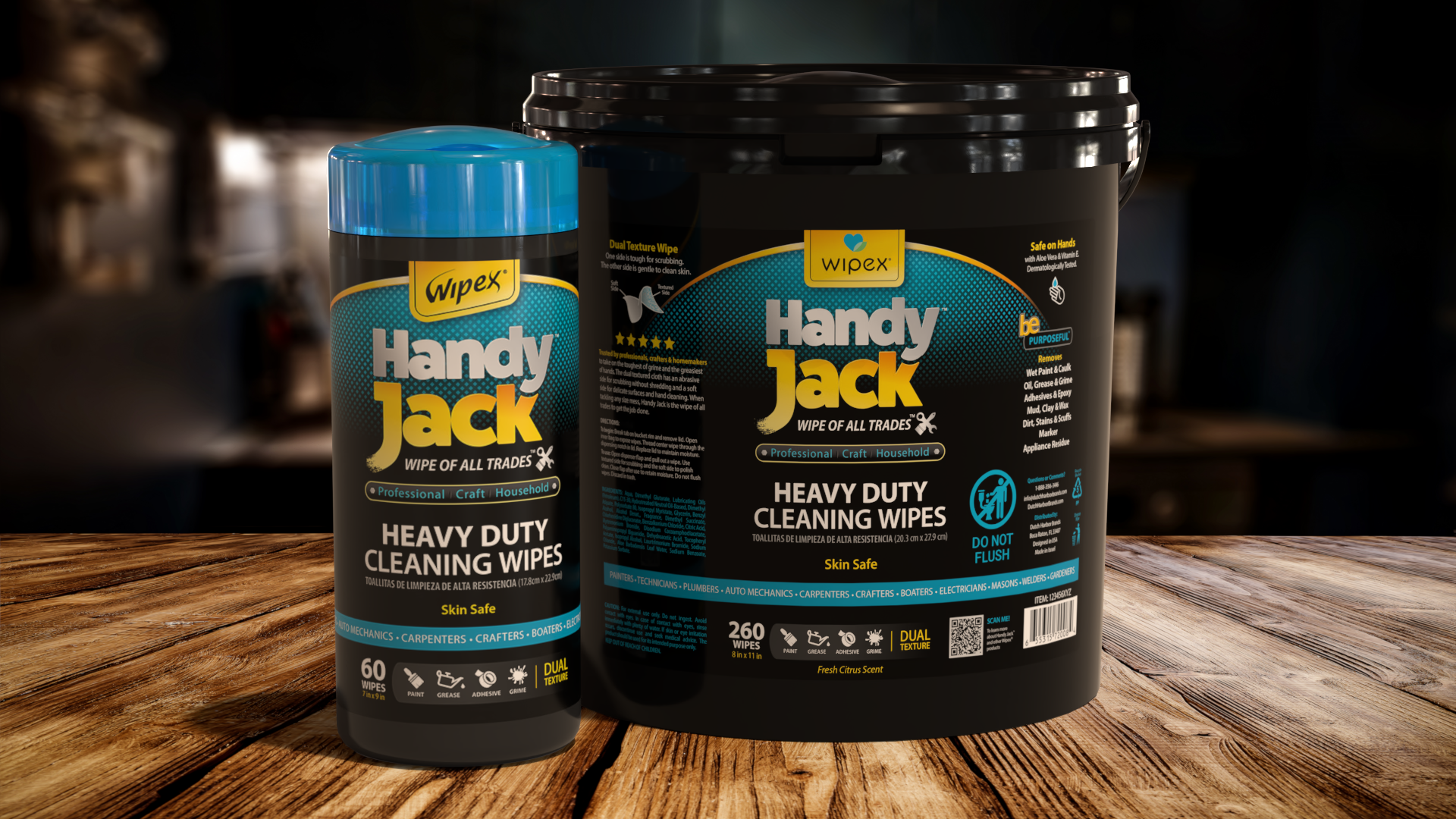 Amazon.com: Wipex Handy Jack Heavy Duty Wipes, Dual Texture