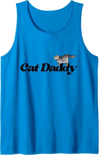 Miniatura 6 de Cat Daddy Funny Cat Dad Camiseta sin mangas, Blanco, S
