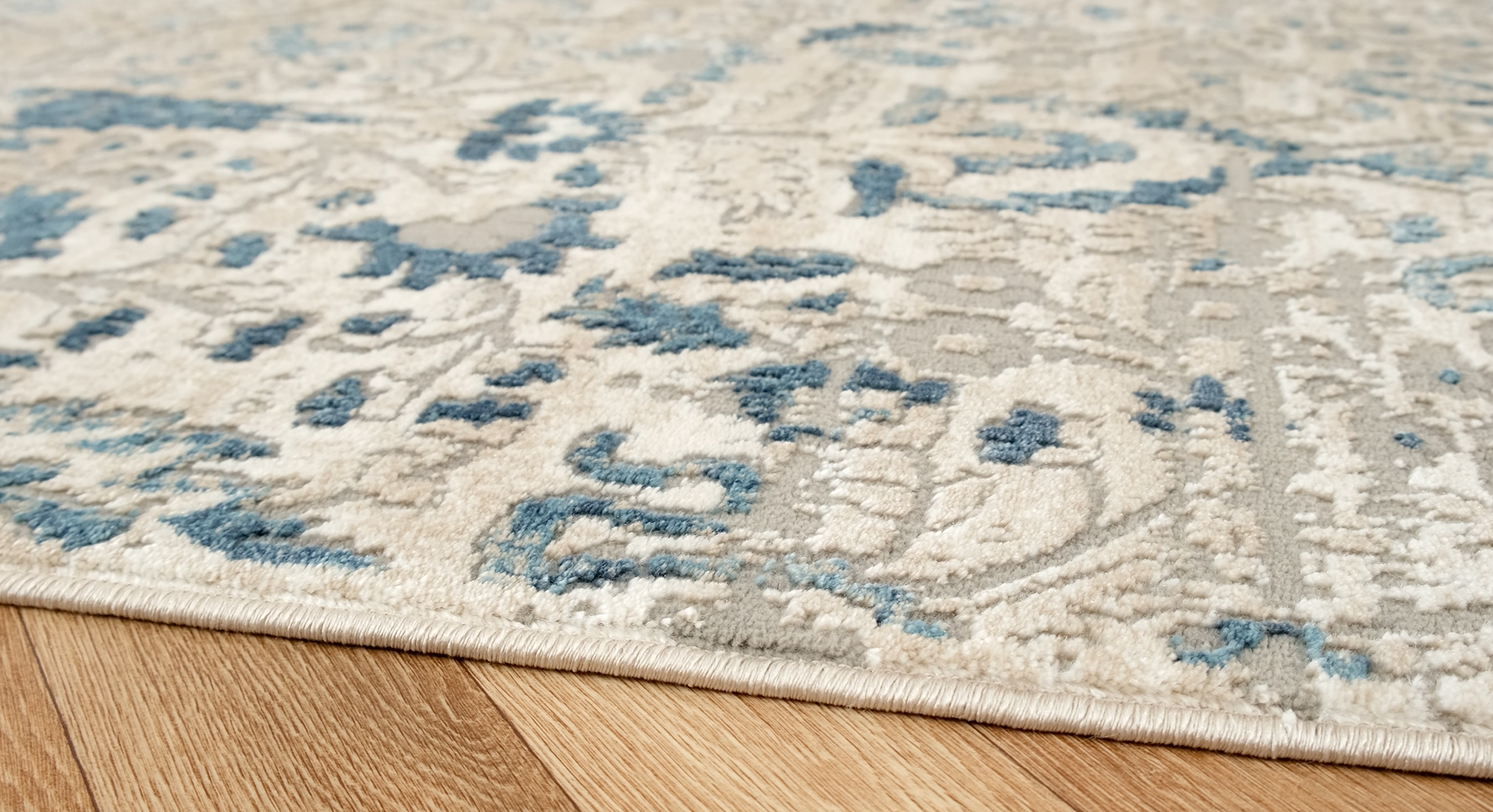 Tapete vintage floral azul 160x220 cm miniatura 7