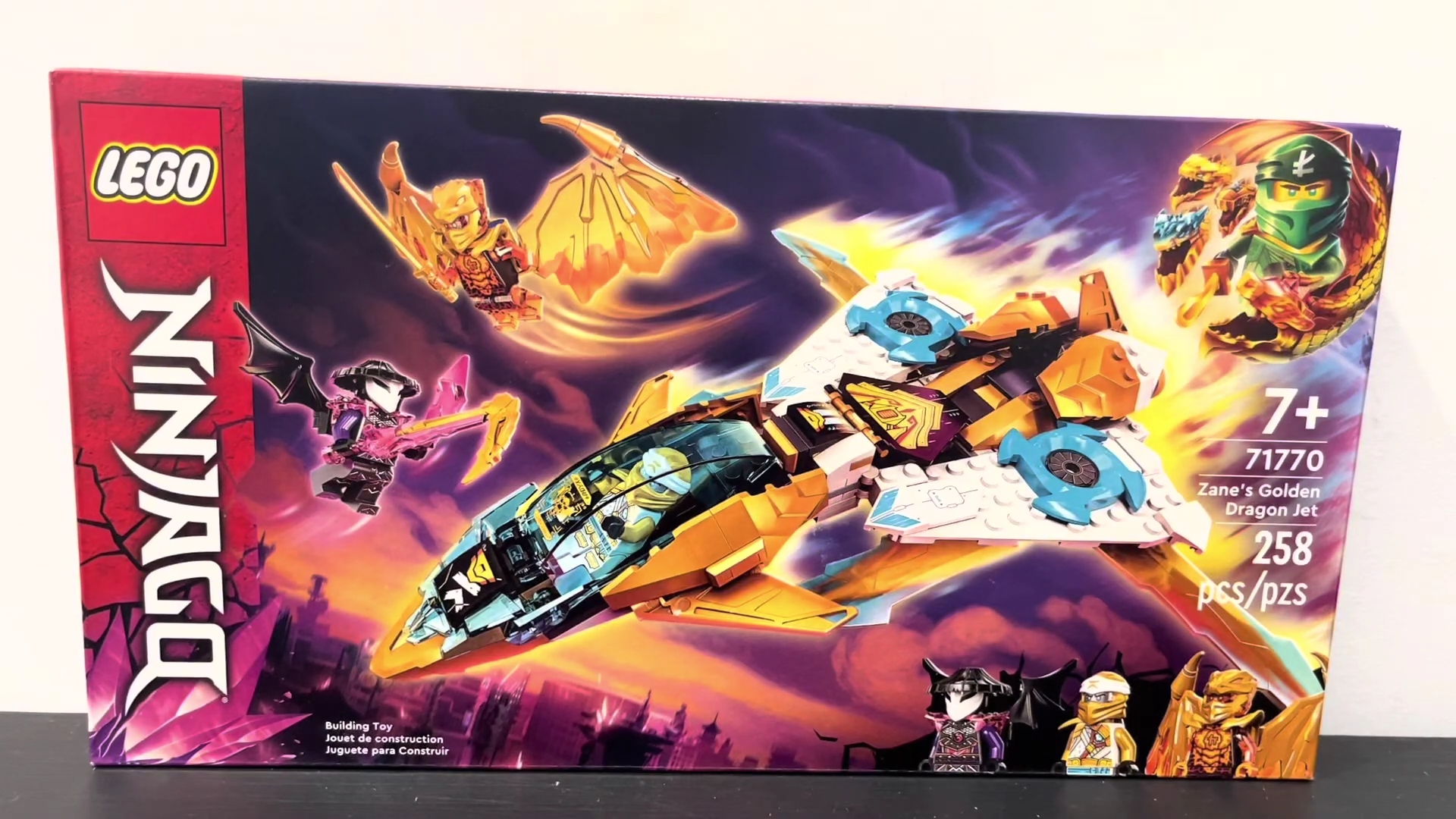 Watch Lego Ninjago Zane's Golden Dragon Jet Set Review on Amazon Live