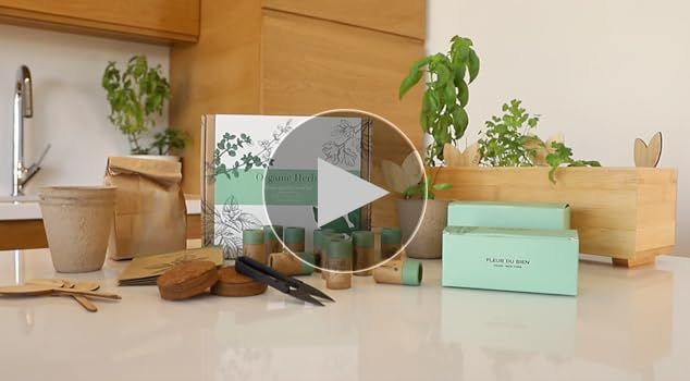 Amazon.com : FLEUR DU BIEN Indoor Herb Garden Starter Kit, 10