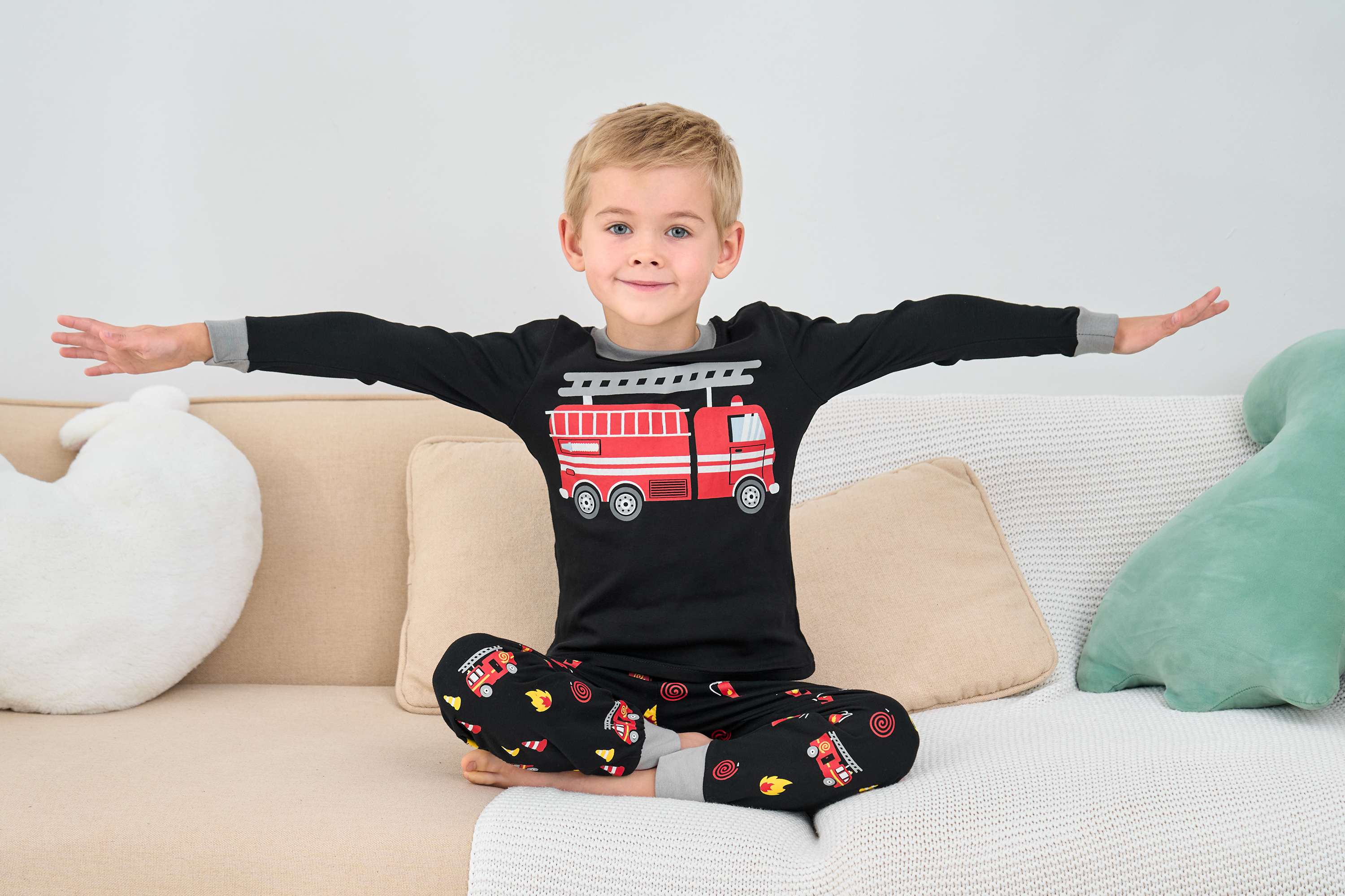 Amazon.com: Popshion Boys Planet Pajamas 100% Cotton Pjs Toddler 2