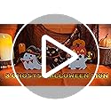 Cute Ghost Halloween Decorations Indoor, Witch Pumpkin Black Cat Candy Corn Wooden Tiered Tray Signs Decor for Table Office Desk Fireplace Mantle (Set of 3)