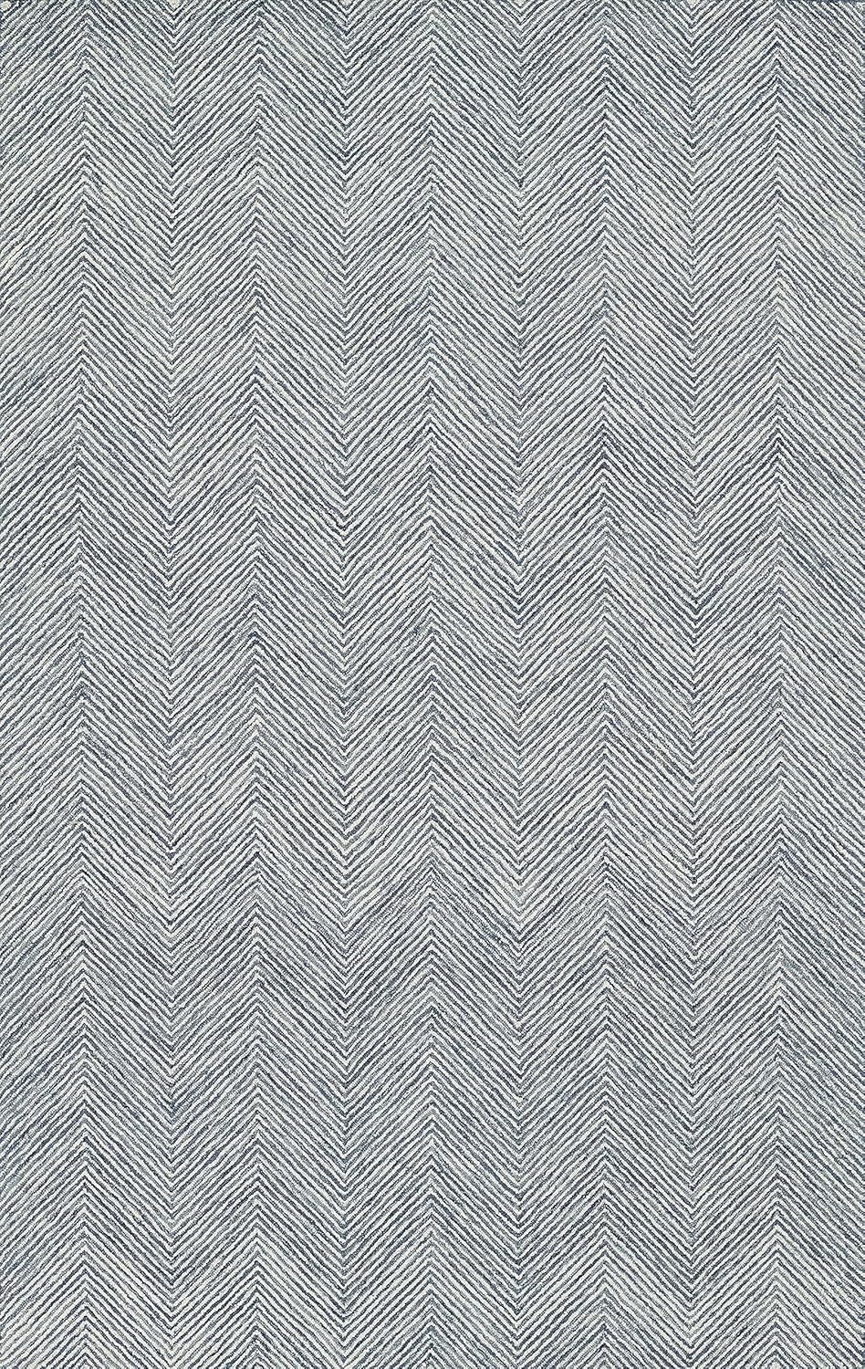 Momeni Charles denim 8x10 wool area rug corner detail