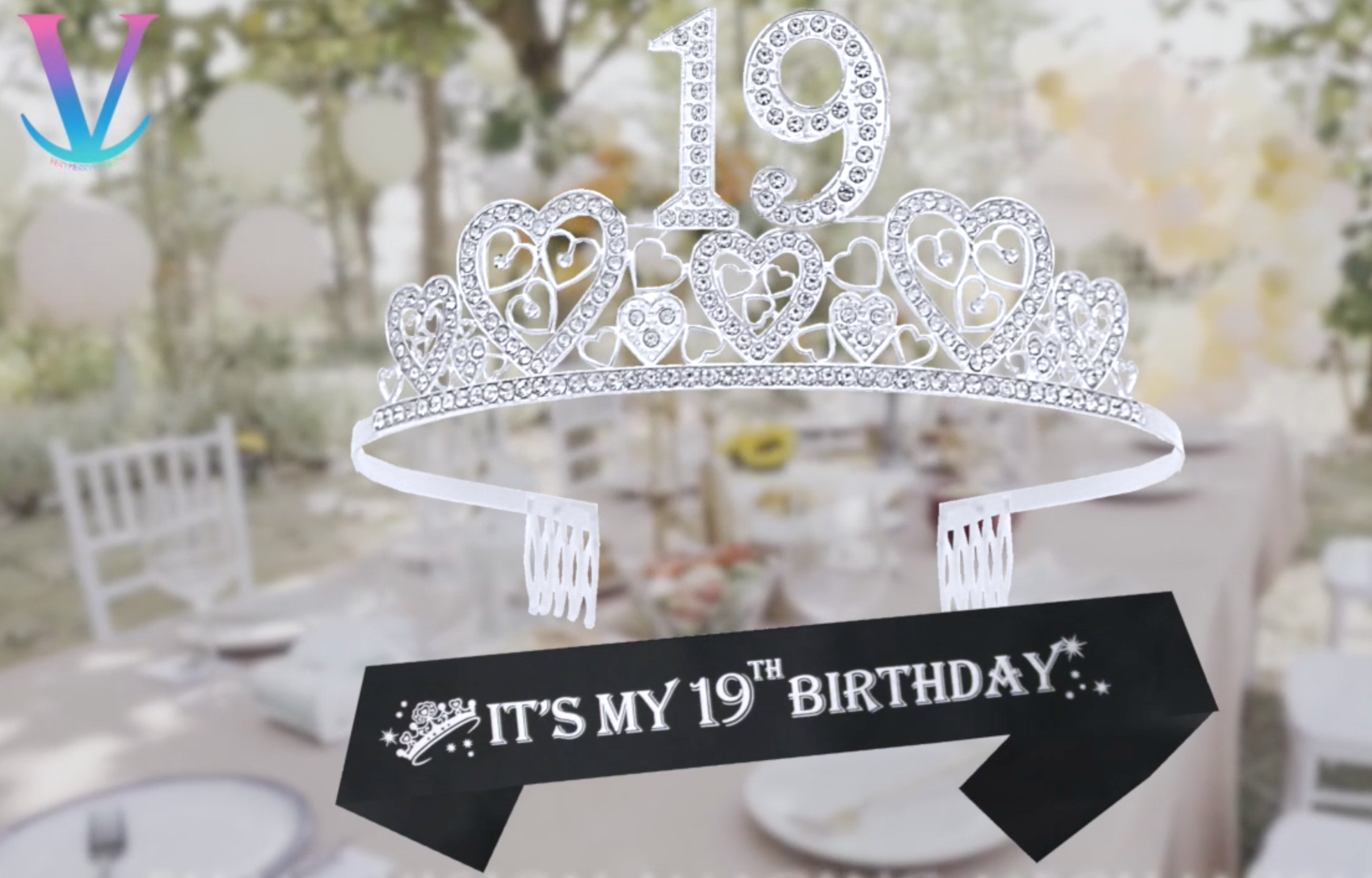 Amazon.com: 19th Birthday Sash and Tiara for Women - Fabulous Set