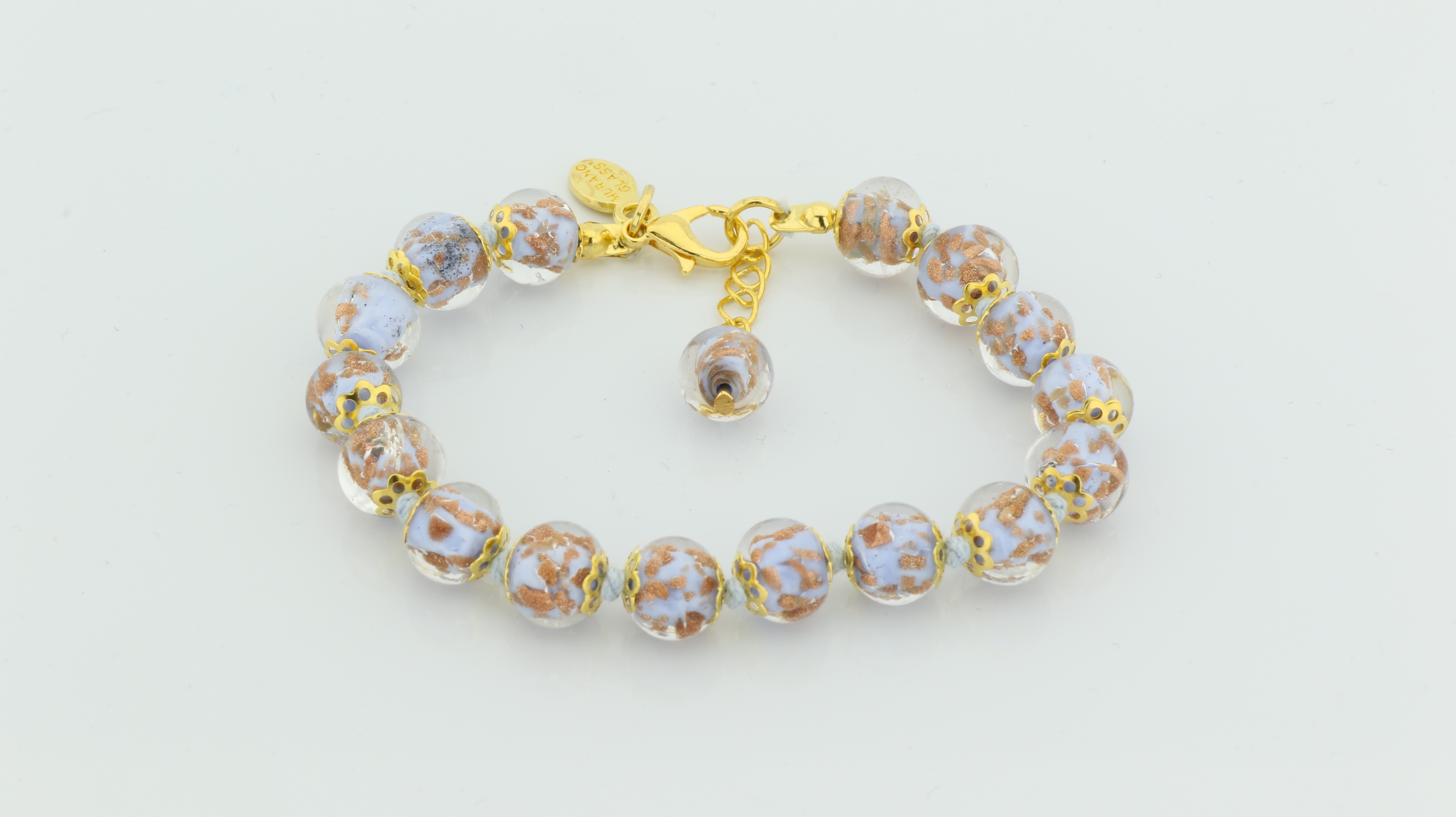 Glass Of Venice Murano Glass Venetian Reflections Metal Bracelet