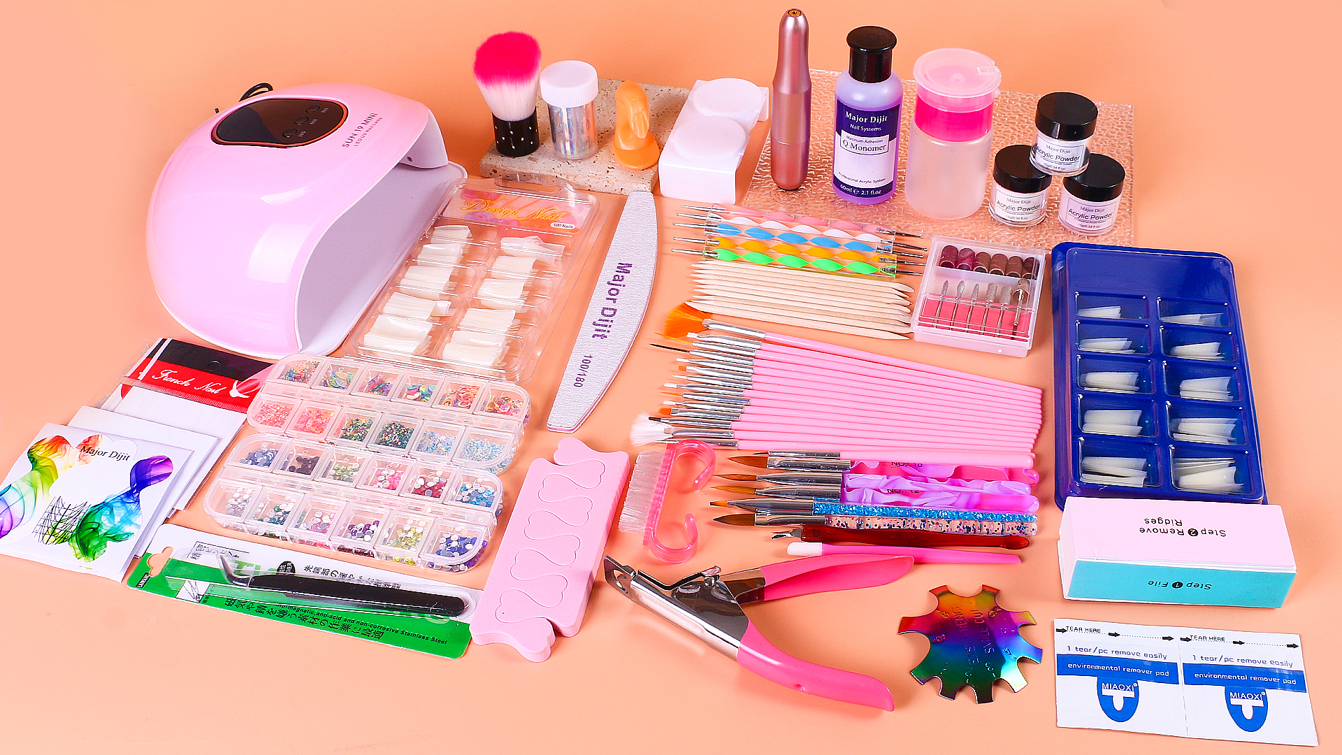 Anail STARTER SET スターターセット Amazon.com: Acrylic Nail Kit Starter Set Acrylic Powder with Nail