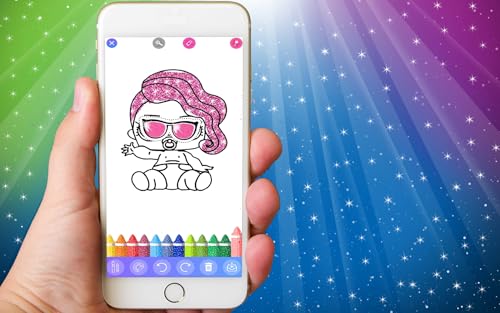 Glitter Dolls Coloring Book