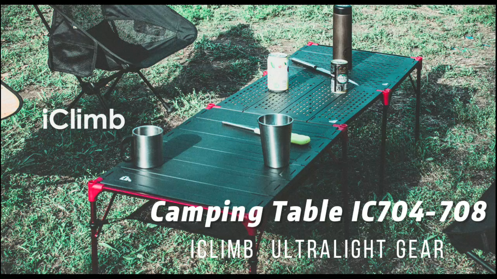iClimb Mesa Plegable Extensible Ultraligera de Aluminio Negra, Área Grande de Mesa, Compacta para Camping y Actividades al Aire Libre, Tamaño Pequeño miniatura 7