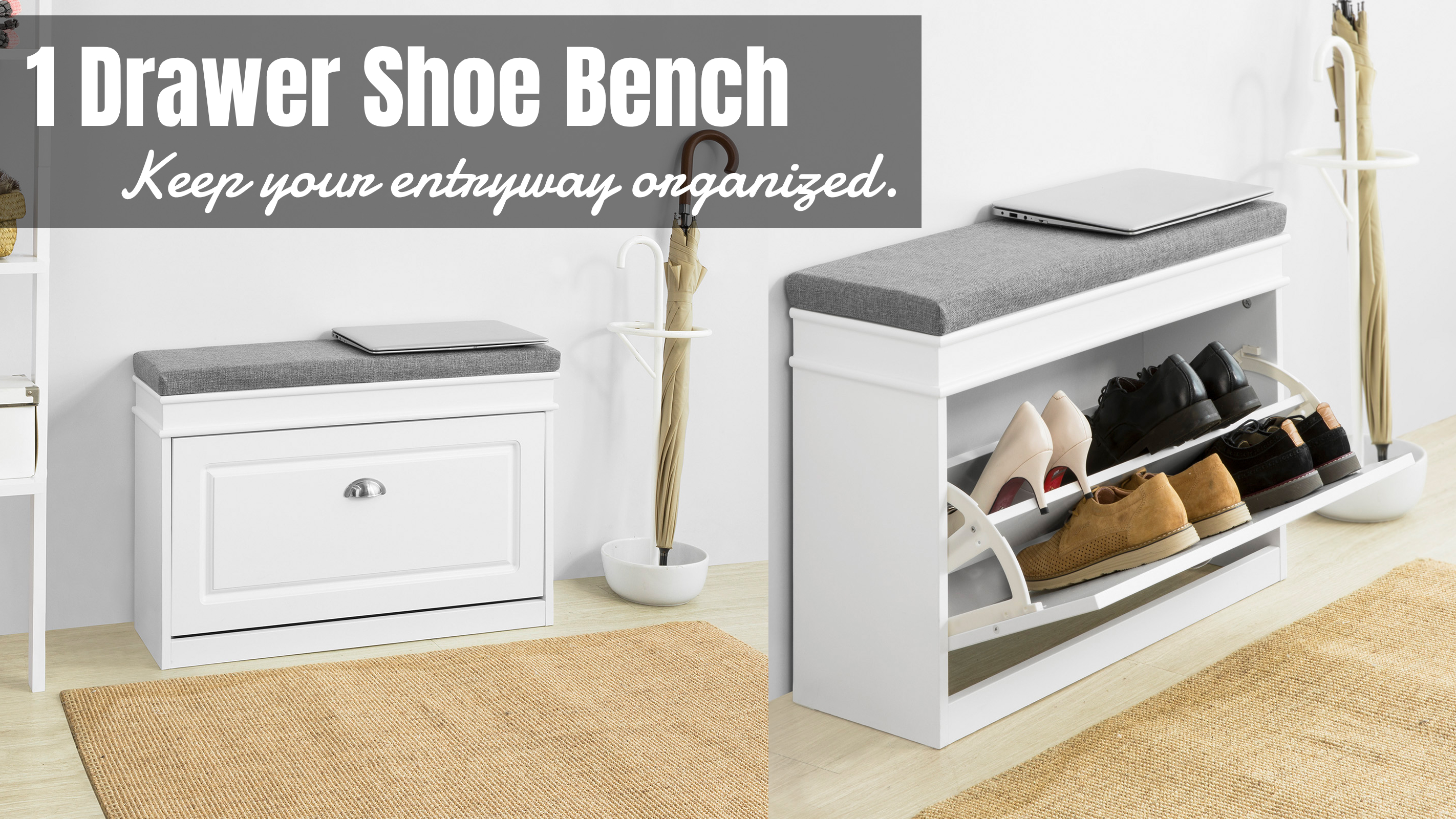 Amazon.com: Haotian Shoe Storage Bench Entryway, Shoe