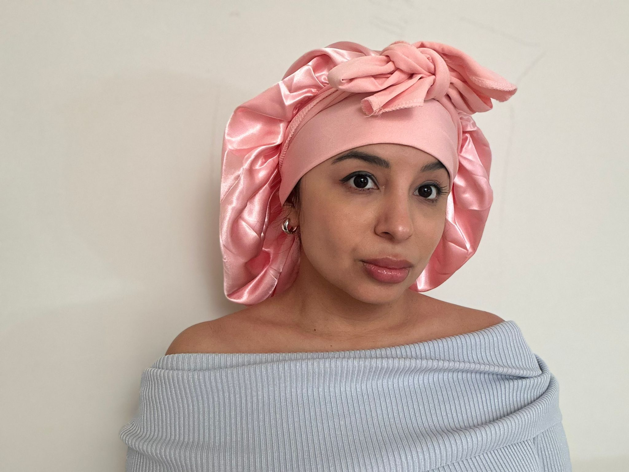 Amazon.com: BE BIGEDDIE Large Satin Bonnet Silk Bonnet Hair 