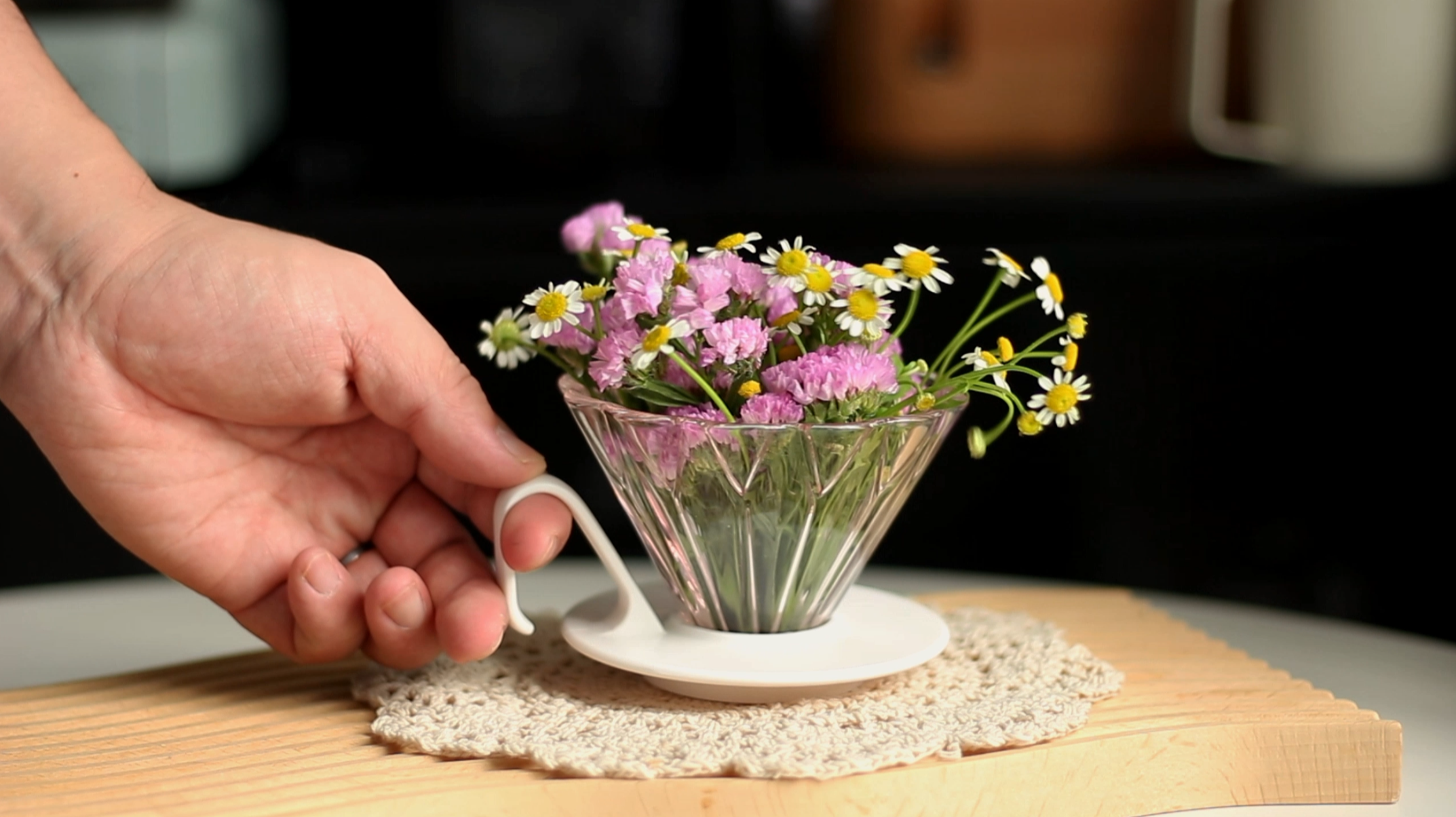 Amazon.com: HERO Petal Glass Coffee Dripper V60 Barista Pour