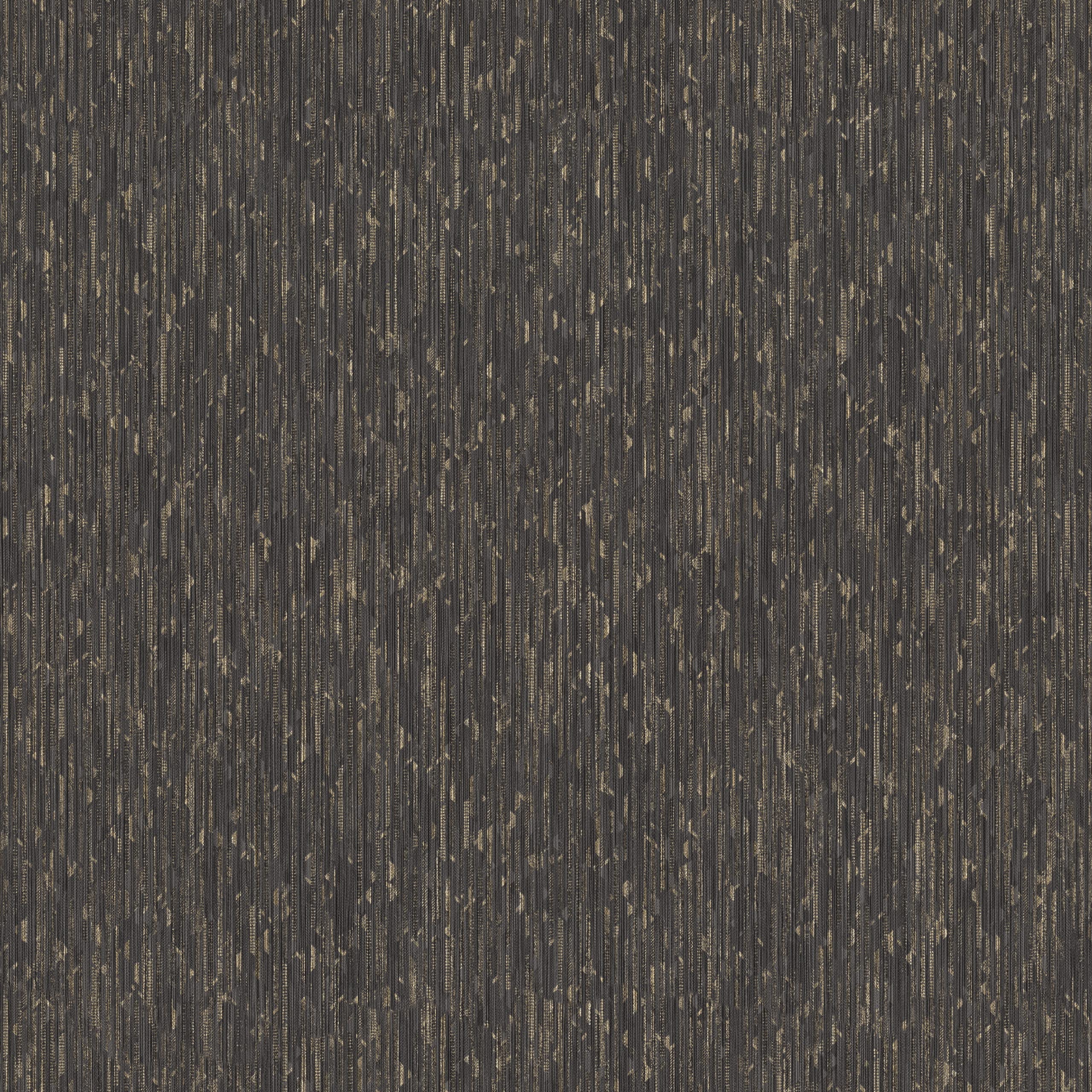 Papier peint non tissé noir et doré Rasch 844269 à triangles fins 10m