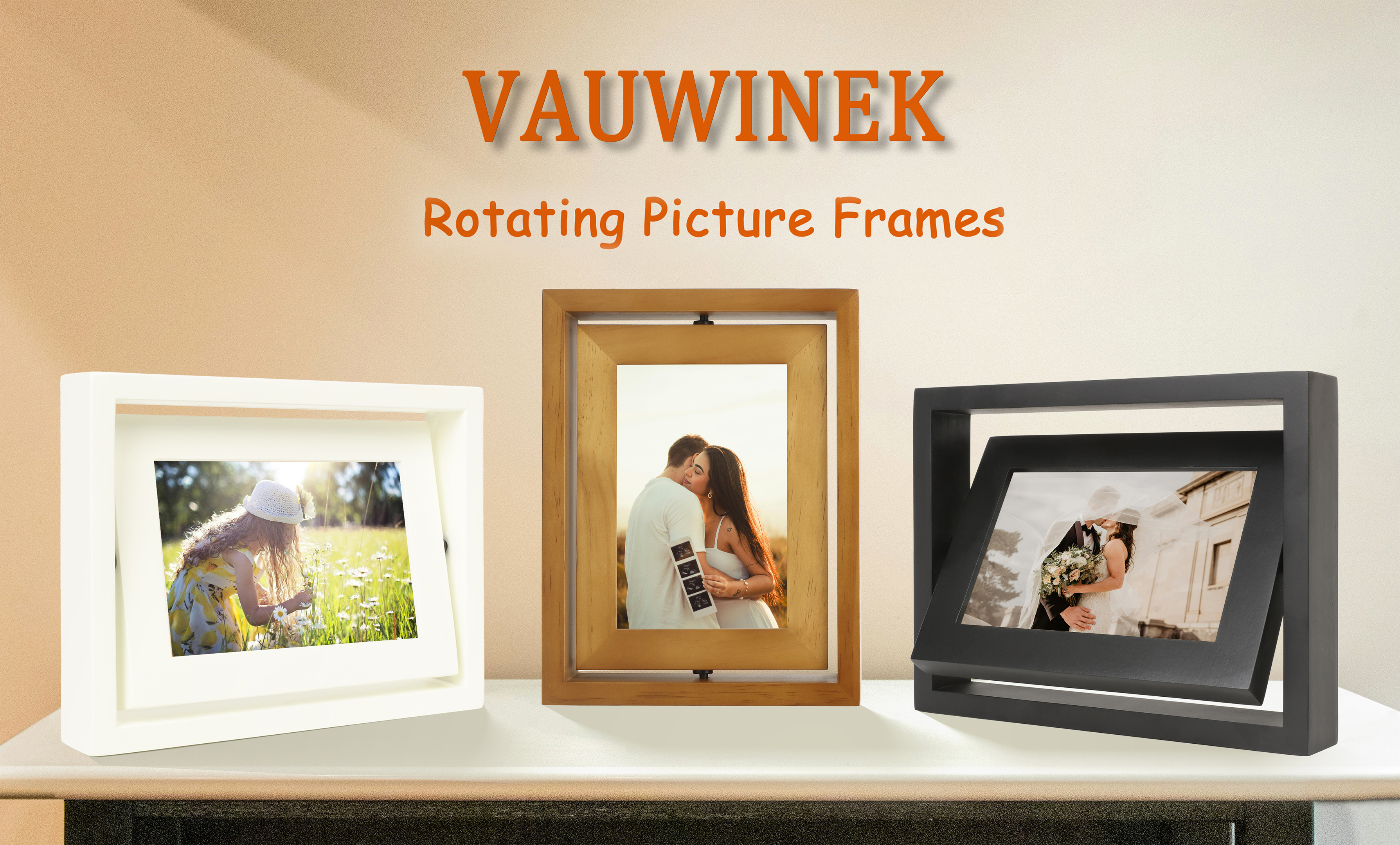 Amazon.com - VAUWINEK 4x4 Double-Sided Rotating Floating Square