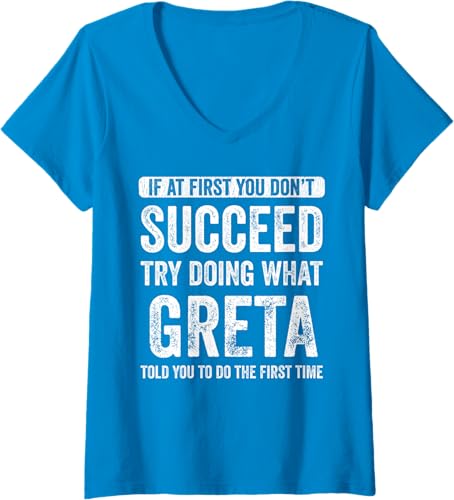 Miniatura 7 de Womens Grata If At First You Dont Succeed Try Doing What Grata V-Neck T-Shirt