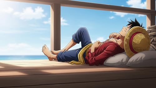 LUFFY Escape: Sunlit Grand Line Sailing – Ocean Breeze & Rolling Waves 4K Screensaver – vue 6