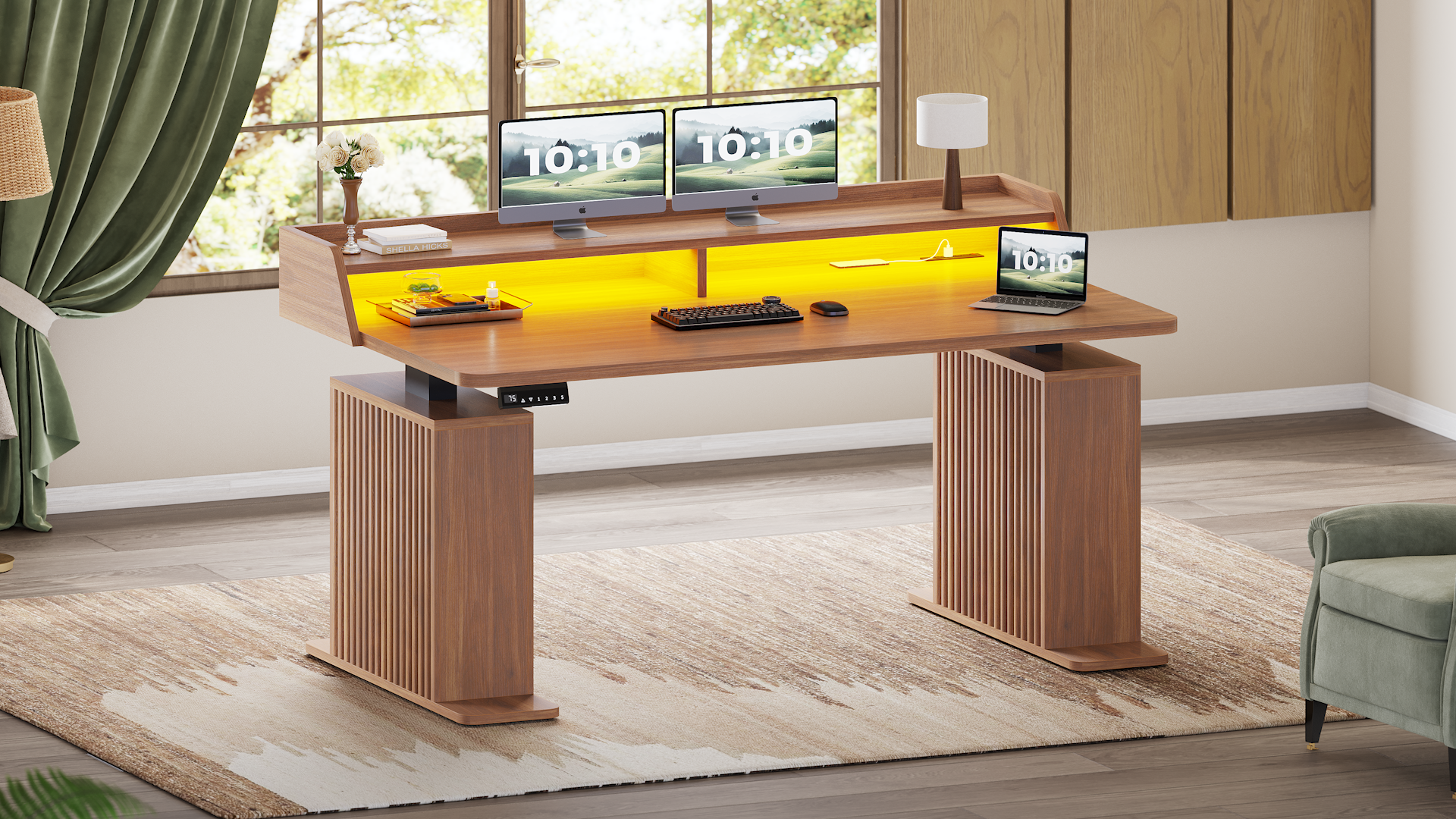 Amazon.com: SEDETA Standing Desk with Storage, 55