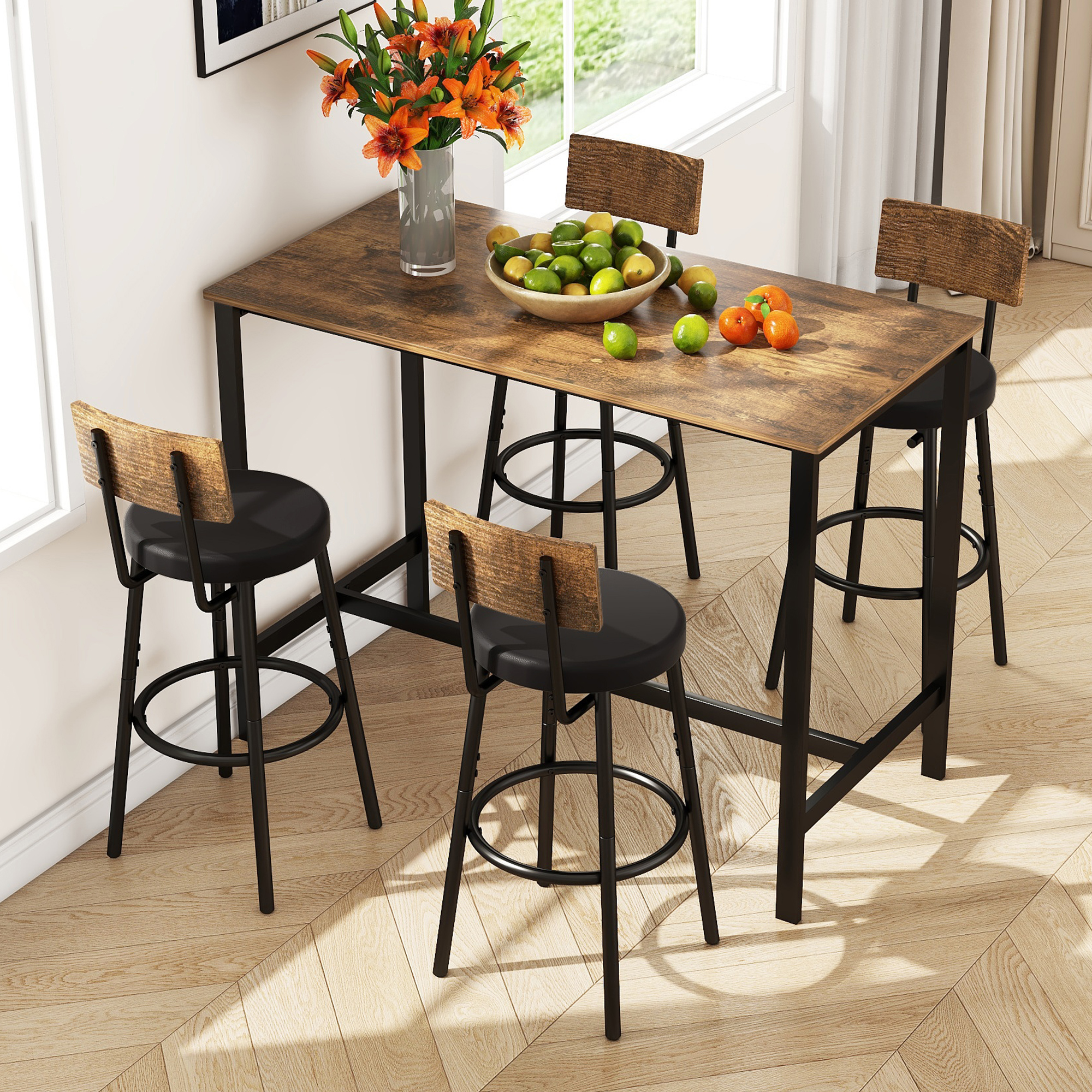 【送料無料】Vintage Counter Table&Chair Set Amazon.com - Tatub Bar Table and Chairs Set of 4, 5 Piece