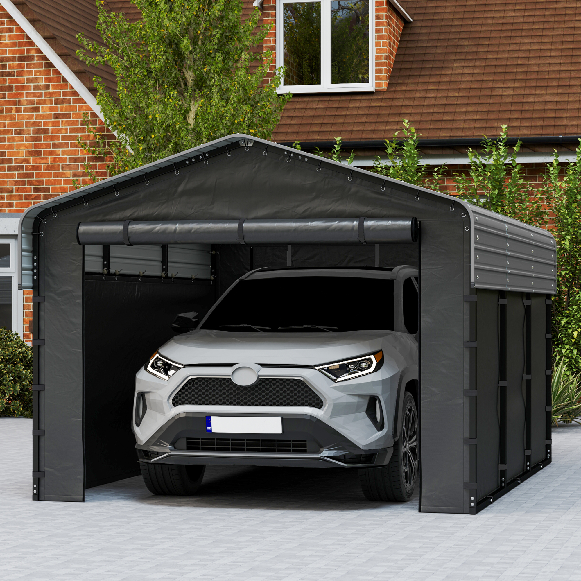 Amazon.com: 10x15 FT Heavy Duty Metal Carport with Removable