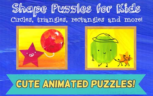 Quebra-cabeças de Formatos para crianças - Círculos, Triângulos, retângulos e muito mais! Jogo de ap