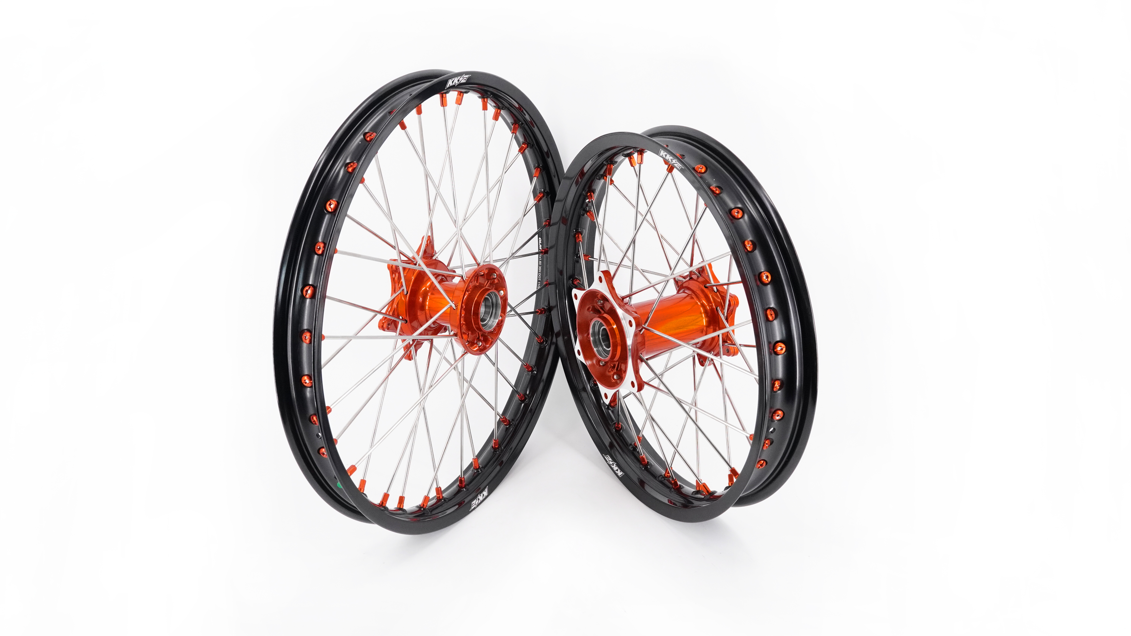 Amazon.com: KKE 1.6 * 21 &2.15 * 18 Enduro Cast Orange Hub Wheels