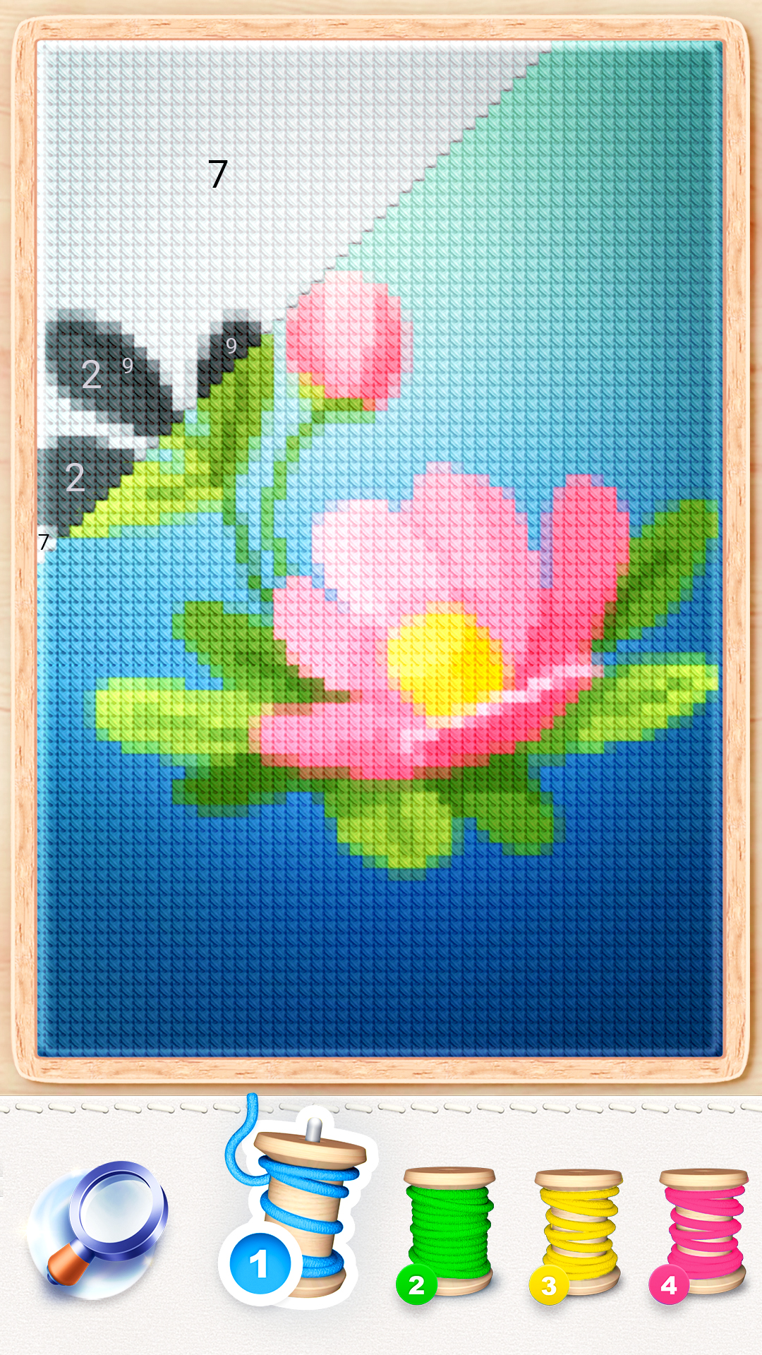 Magic Cross Stitch: Free Pixel Art Game & Color by Number for