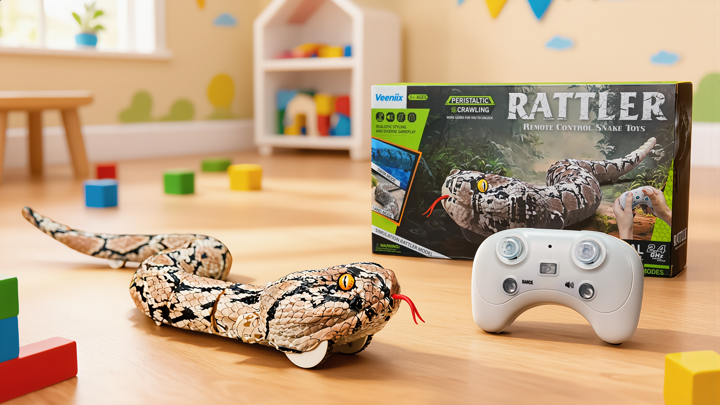 Amazon.com: Veeniix Amphibious Remote Control Rattlesnake Toy