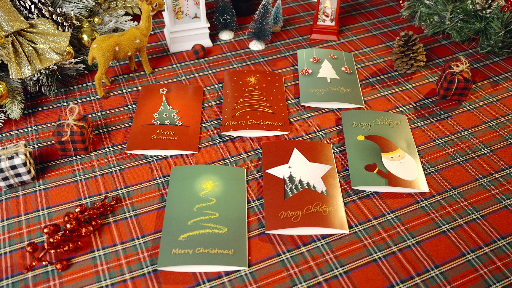 Amazon.com : Crtiin 240 Set Christmas Cards 2026 Holiday Greeting
