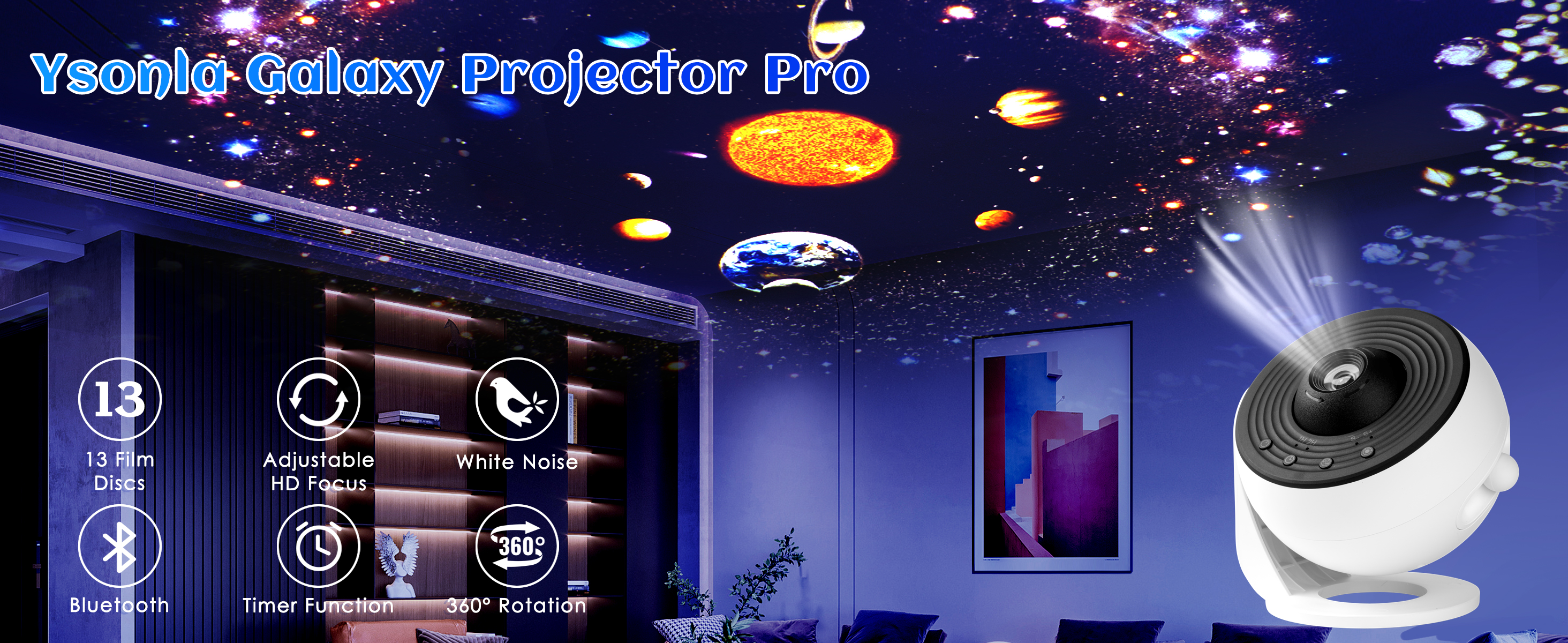 Amazon.com: Galaxy Projector for Bedroom Pro Version, HD 12 in 1