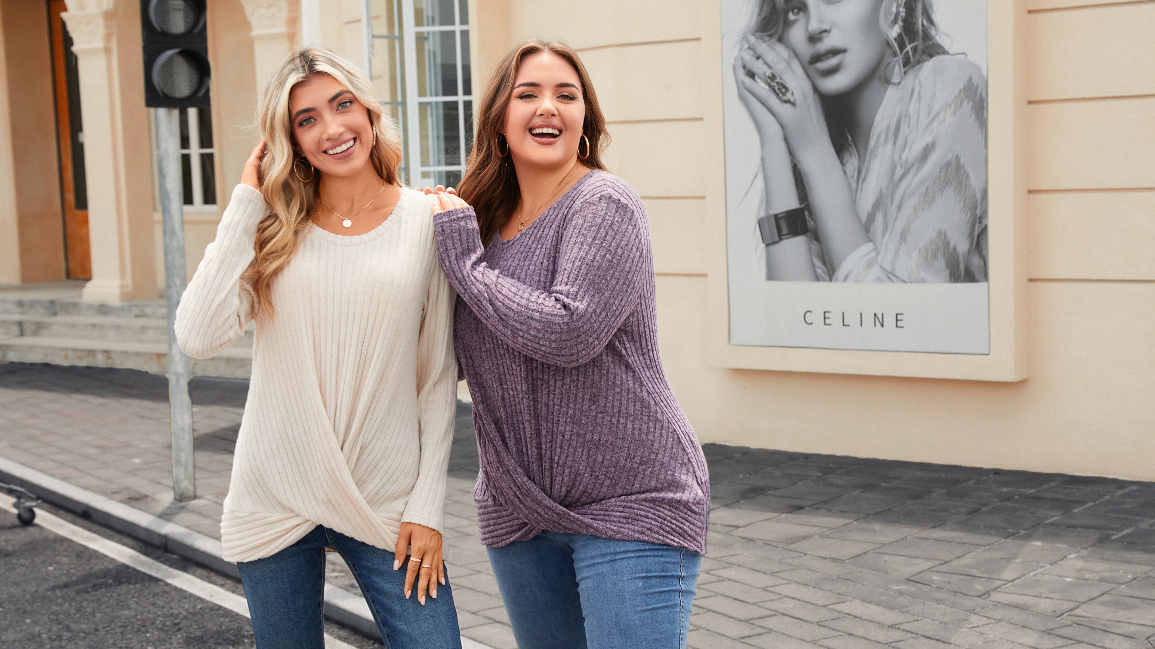 Fall Sweaters For Women 2025 UVN Women's Crewneck Sweatshirt With