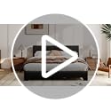 Allewie Queen Bed Frame with Upholstered Adjustable Headboard, Platform Bed with Wood Slats, Heavy Duty Mattress Foundation, No Box Spring Needed, Easy Assembly, Light Grey