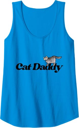 Miniatura 9 de Cat Daddy Funny Cat Dad Camiseta sin mangas, Blanco, S