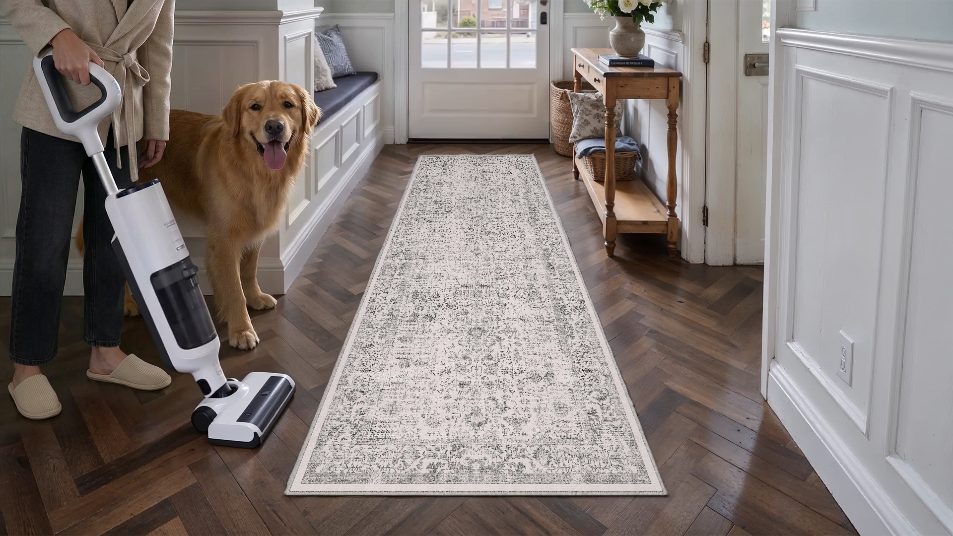 Amazon.com: PureCozy Gray Runner Rug 2x6 Hallway Machine Washable